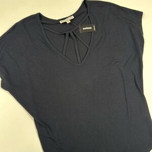Express Black cut-out shirt